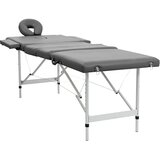 MASAŽNI STOL s 4 zone i aluminijskim okvirom antracit 186x68 cm | Eponuda.com