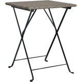  3-dijelni sklopivi bistro set od poliratana sivi | shoptok.hr