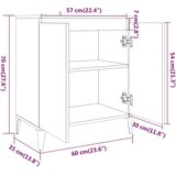  Komoda boja dimljenog hrasta 60 x 35 x 70 cm konstruirano drvo | shoptok.hr