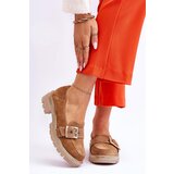 Kesi Fashionable suede loafers dark beige Eloisa | shoptok.hr