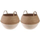  Saksija za biljke s ručkama 2 pcs Bijela Ø 45 x 36 cm Cijene