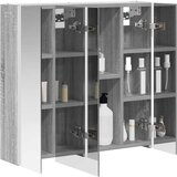  Kopalniška ogledalna omara Siva Sonoma 63,5 x 15,5 x 60,5 cm, (5000233030) | Shoptok.si