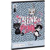 Ars Una think pink slatk mačka bilježnica s crtama za 2. razred 32 stranice A/5 | shoptok.hr