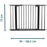 BabyDan Premier sigurnosna ogradica sa 4 produžetka 99–106.3 cm – bez bušenja (pressure fit), crna SKU 20006 | Eponuda.com