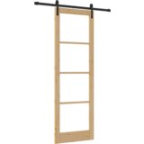 vidaXL Drsna vrata s kompletom strojne opreme 'ORKDAL'78x232 cm, Notranja vrata z steklom 'ORKDAL'78x232x4 cm trdna borovina | Shoptok.si