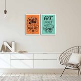Wallity 2PBCT-09 Multicolor Decorative Framed MDF Painting (2 Pieces) | Eponuda.ba
