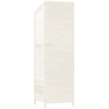  Vrtno spremište bijelo 55 x 52 x 174,5 cm od masivne jelovine | shoptok.hr