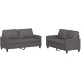 Maison Chic Sedežna garnitura - kavč 2-delna z blazinami sivo umetno usnje, (21729376) | Shoptok.si