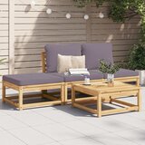 Maison Chic Seti vrtnega pohištva - Vrtna garnitura - Vrtni pohištvo set 4-delna z blazinami trden akacijev les, (21818426) | Shoptok.si