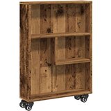 vidaXL Voziček za shranjevanje starinski les 48x13x68 cm inž. les | Shoptok.si