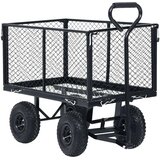 vidaXL Vrtna ručna kolica crna 350 kg | shoptok.hr