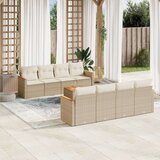  9-dijelni set vrtnih sofa s jastucima bež od poliratana | shoptok.hr