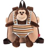 PERLETTI Reverzibilni ruksak Max Monkey s plišanom igračkom 25 cm | shoptok.hr
