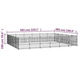  Zunanji pasji boks jeklo 28,23 m² - - črna - 102.1 - 582 x 485 x 100 cm - | Shoptok.si