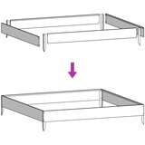  Povišena vrtna gredica bijeli 100x100x33,5 cm od čelika | shoptok.hr