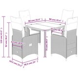  5-dijelni vrtni bistro set od poliratana s jastucima sivi | shoptok.hr