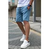Madmext Men's Double Pocketed Regular Fit Shorts 4842 Blue