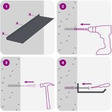  Lebdeća polica Zidne 4 pcs Antracit 60 x 18 x 2,5 cm Čelik | shoptok.hr