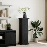 vidaXL stalak za izlaganje s prostorom za pohranu Crni hrast 31x30x90 cm Drvo | shoptok.hr