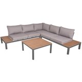 Garden Pleasure Bež aluminijasta vrtna garnitura za 4 osebe Valentina – Cene