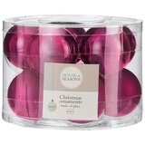  kuglice za božićno drvce house of seasons (tamno roza, staklo, 10 kom., promjer: 6 cm) | shoptok.hr