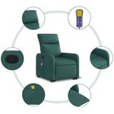 vidaXL Masažni naslonjač na podizanje od tkanine tamnozeleni | shoptok.hr
