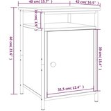 vidaXL Nočna omarica rjavi hrast 40x42x60 cm inženirski les | Shoptok.si