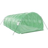 vidaXL Rastlinjak z jeklenim ogrodjem zelen 24 m² 8x3x2 m | Shoptok.si