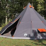 Tipi šator s krovom Siva i narančasta 560 x 560 x 300 cm taft | shoptok.hr
