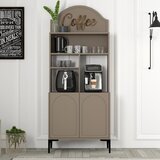 Hanah home komoda lyon 80 - atlas, black atlasblack coffee bar cabinet Cene