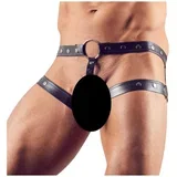 naramenica s prstenom za penis (crna) - M/L