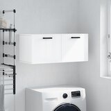 Maison Chic Stenska omarica - Zidna omarica visok sijaj bela 80x36,5x35 cm inženirski les iu1166, (22063200) | Shoptok.si
