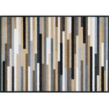 wash+dry PREDPRAŽNIK Mikado Stripes 60/85 cm potiskano rjava, siva, bež | Shoptok.si