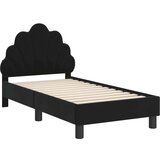  Okvir kreveta za malu djecu s naslonom Crna 70 x 140 cm Baršun | shoptok.hr