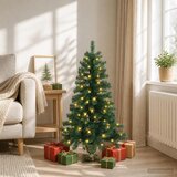 Mini božićno drvce 120 cm 100 LED lampica Topla bijela PVC | shoptok.hr