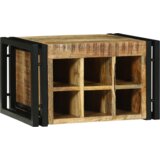 vidaXL Stalak za vino 46x35x27.5 cm Čvrsto drvo Hrapavo mango | shoptok.hr