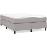 vidaXL Box spring postelja z vzmetnico svetlo siva 140x200 cm blago, (20726653) Cene