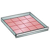 LISTA Predal, za omaro ŠxG 717 x 725 mm, nosilnost 75 kg, višina sprednjega dela 50 mm, svetlo modra | Shoptok.si