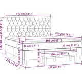  S oprugama i madracem plavi 160x200 cm od tkanine | shoptok.hr
