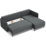Makamii temno siva raztegljiva/s prostorom za shranjevanje kotna sedežna garnitura (desni kot) luana – | Shoptok.si