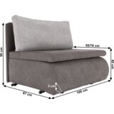 Kondela Raztegljiv naslanjač, sivo-rjava Taupe, KENET NEW | Shoptok.si