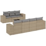  8-dijelni set vrtnih sofa od poliratana s jastucima bež 93 x 62 x 69 cm | Shoptok.si