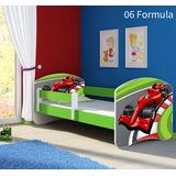  Otroška postelja ACMA z motivom, stranska zelena 140x70 cm 06 Formula 1 | Shoptok.si