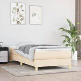 The Living Store Posteljni okvir krem 100x200 cm blago - Box Spring Posteljni Okvir, (21521577) Cene