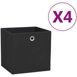 vidaXL Škatle 4 kosi netkano blago 28x28x28 cm črne Cene