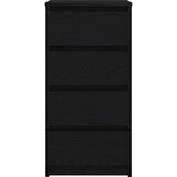 vidaXL Komoda črni hrast 37,5x35x76 cm inženirski les | Shoptok.si