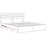  Bed Frame with Storage and Headboard Artisan Oak 180 x 200 cm | shoptok.hr