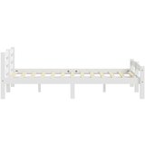  Posteljni okvir bel iz trdne borovine 200x200 cm, (20645138) | Shoptok.si