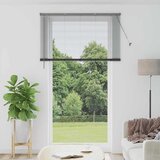 vidaXL Okenska roleta z zavesami Drugo Temno siva 135 x 220 cm Aluminij | Shoptok.si