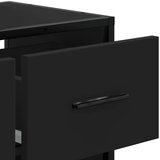  ormarić crni 60x31x39,5 cm konstruirano drvo i metal | shoptok.hr